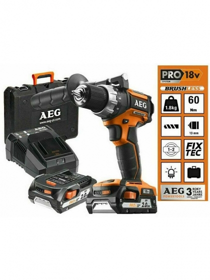 AEG, Trapano avvitatore a batteria Litio 2.0 Ah motore Brushless 18V